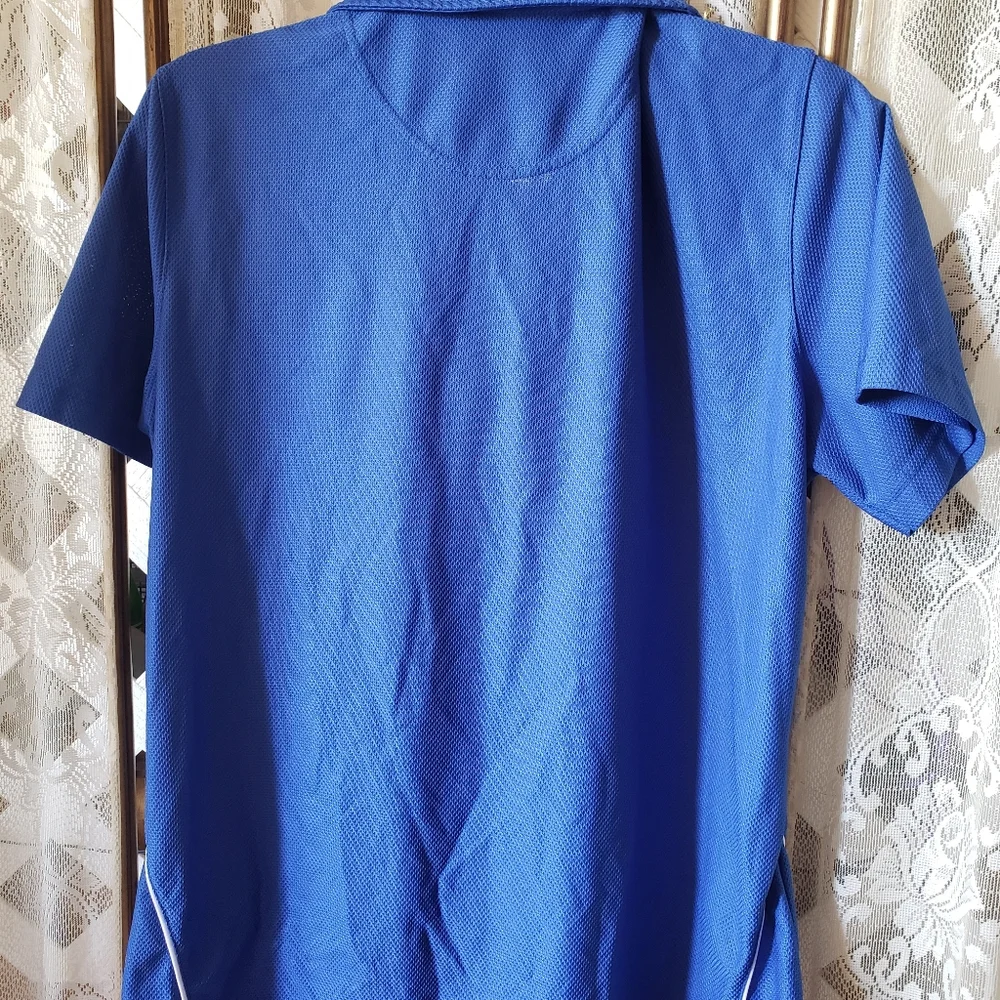 Blue Cracked Wheat Woman's Golf Shirt - Picture 2 of 2